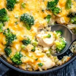 One Pot Cheesy Chicken Broccoli and Rice Casserole