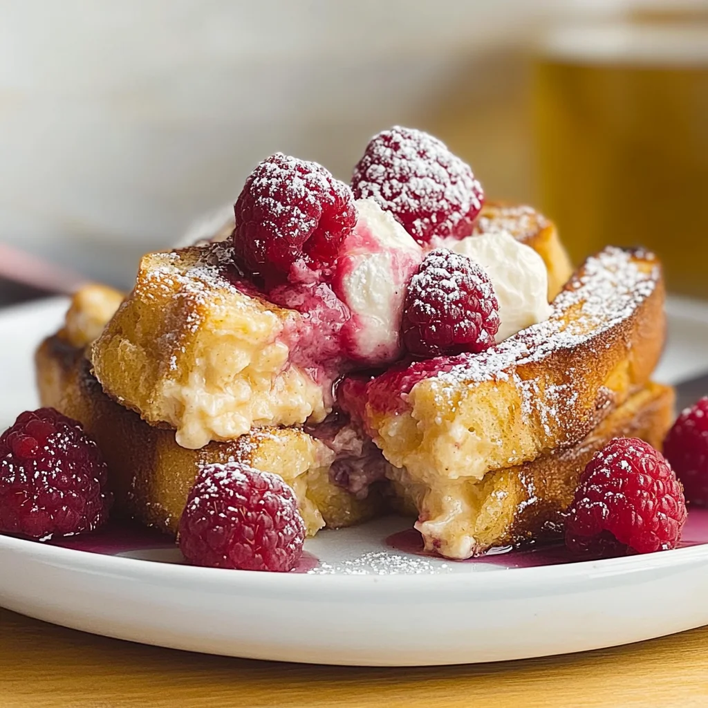 Overnight Raspberry Cheesecake French Toast
