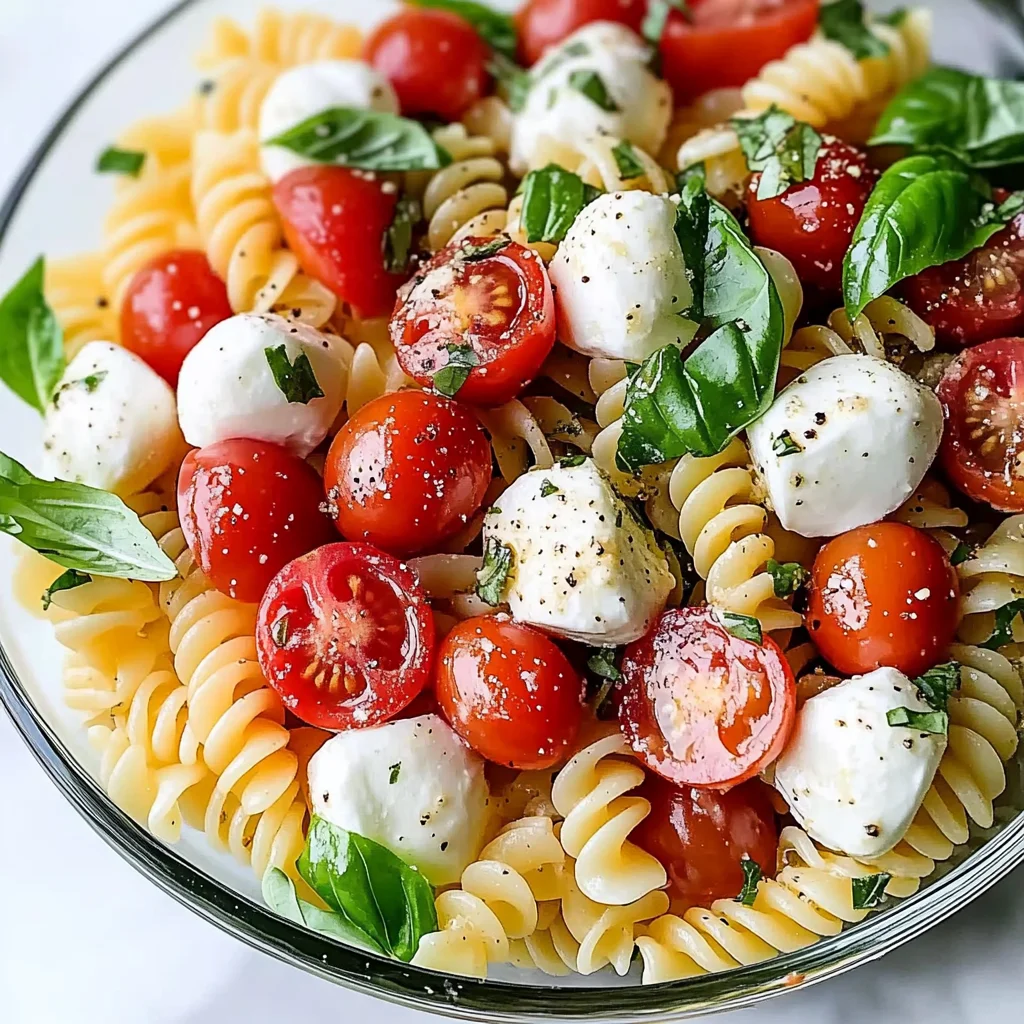 Creamy Caprese Pasta Salad