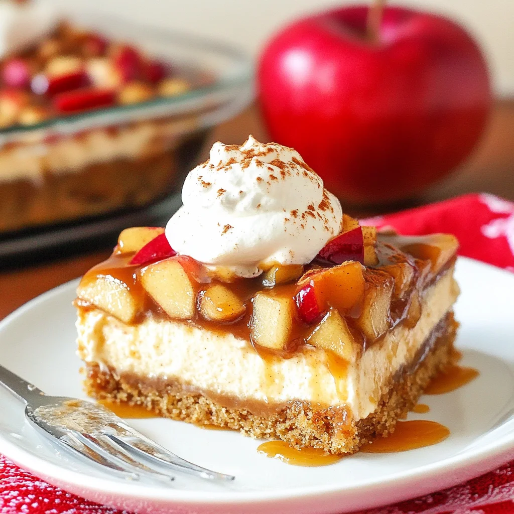 Easy Caramel Apple Cheesecake Bars