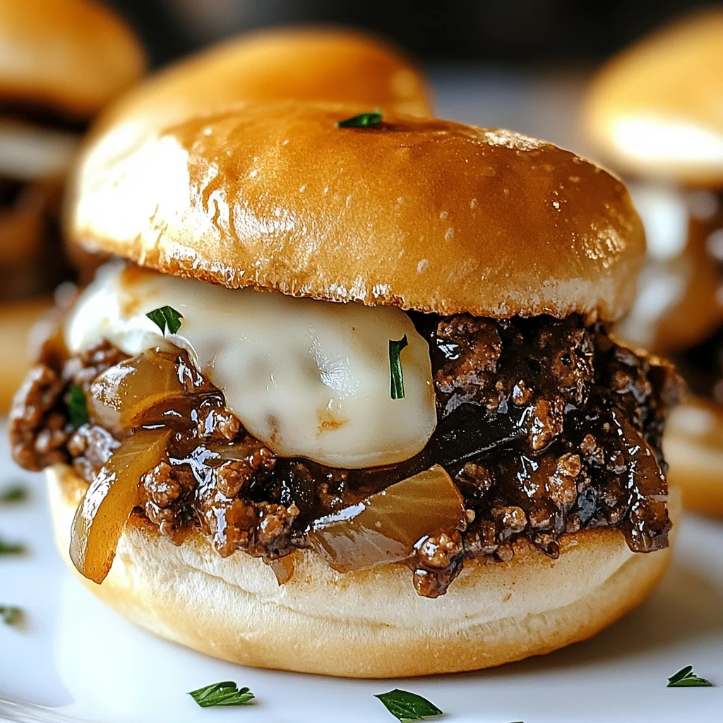 Irresistible French Onion Beef Sloppy Joes