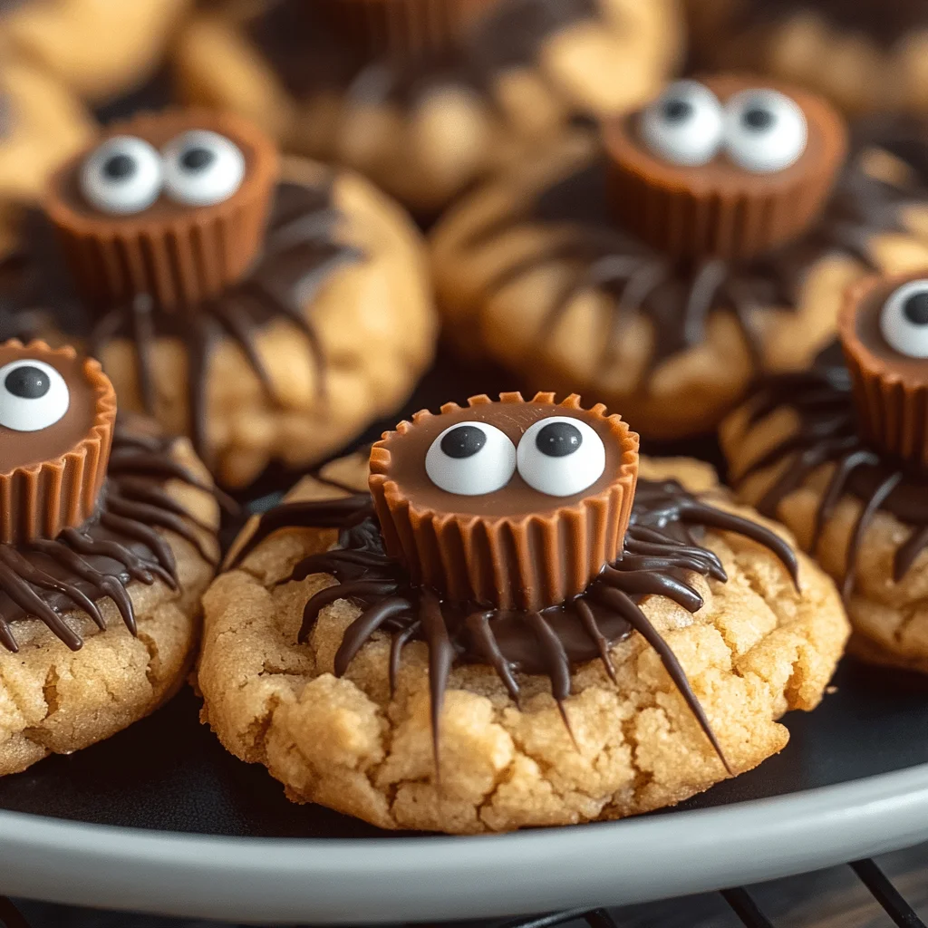 Peanut Butter Spider Cookies