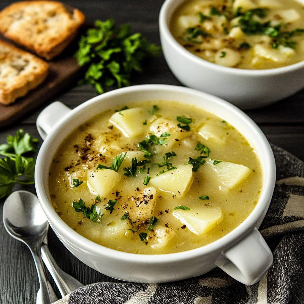 Roasted Garlic Potato Soup