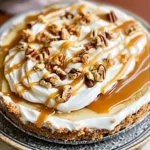 Salted Caramel Apple Cheesecake Pie