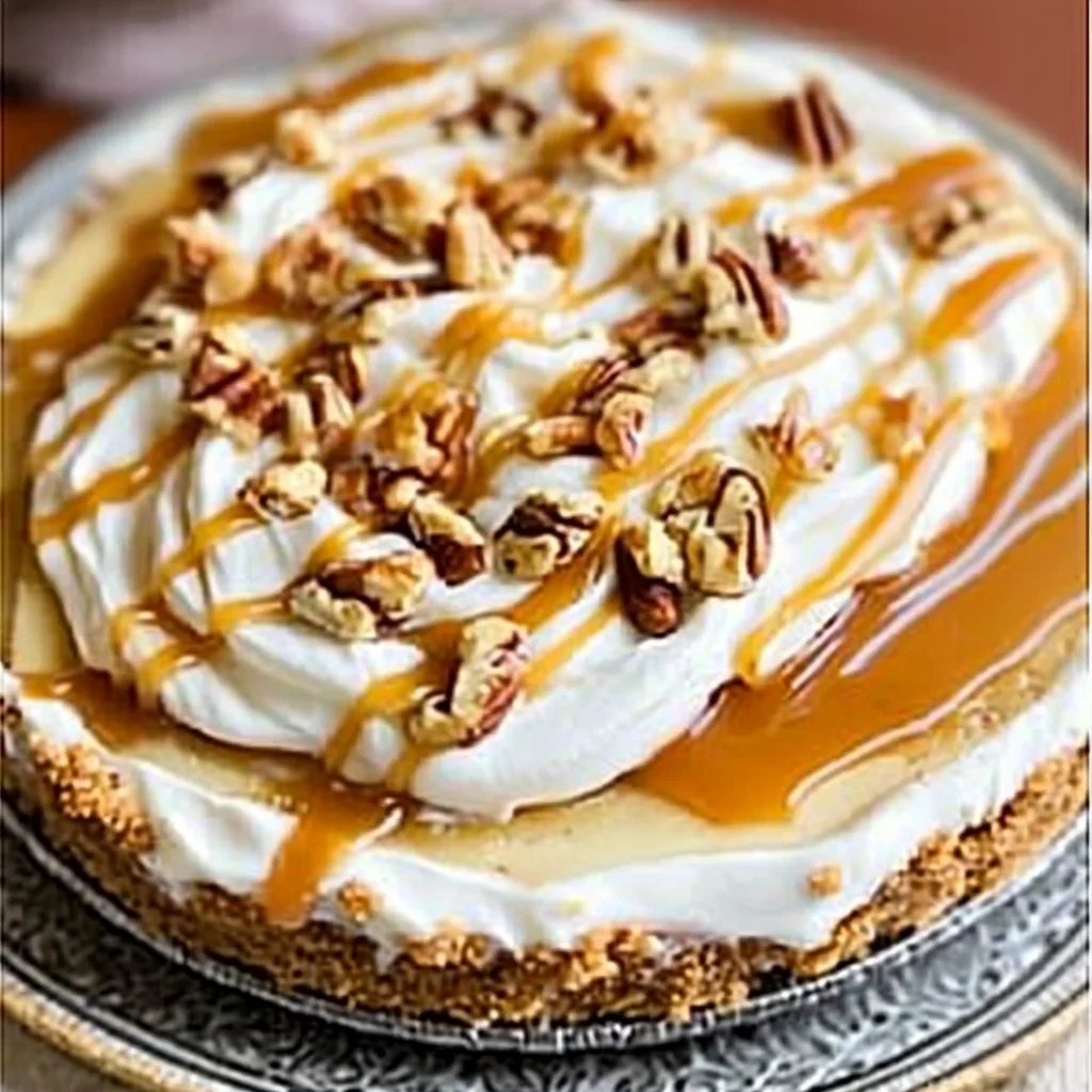 Salted Caramel Apple Cheesecake Pie