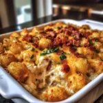 Chicken Bacon Ranch Tater Tot Casserole: A 450 Calorie Dish
